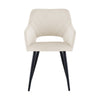 2Pcs Beige Velvet Dining Chair with Diamond Seat & Metal Legs Dining Room