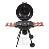 Portable Grill BBQ Garden Barbecue Smoker Burner Kettle w/ Warming Rack Shelves
