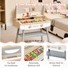 Kids Barbecue Grill Playset Wooden Kitchen Playset Pretend Toy BBQ Set