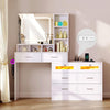 Dressing Table with LED Light Mirror Chest of Drawers Vanity Makeup Desk Bedroom