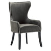 Set of 2 Velvet Upholstered Dining Chairs Wing Back Armchair Dining Room Kitchen