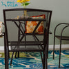 Set of 2 Metal Mesh Black Outdoor Patio Dining Chair Garden Furniture