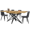 Extendable Dining Table 120-160x80x66cm with Brazilian Walnut Top and Star Legs