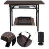 Folding Writing Desk Laptop Table Home Office Study Workstation Shelf Storage UK