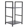 2 Tier Industrial Bookshelf Storage Shelf Unit Display Rack for Home Living Room