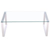 Clear Glass Coffee Table Living Room Tea Table Rectangular Large End Table Stand