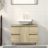 Brokky Sink Cabinet Sonoma Oak 80x33x60 Engineered Wood,Vanity Unit with R3T6