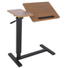 Hospital Style Overbed Laptop Table with Adjustable Height Tilt Top and Wheels