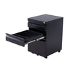 Lockable Filing Cabinet Pedestal Under Desk Storage Unit 3 Drawer Castors Table