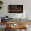 Home LED Fireplace Insert Wall Mounted Electric Inset Media Fire Freestand Feet