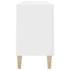 TV Cabinet - White Finish, Engineered Wood, Ample Storage for Media M8D7
