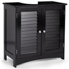 Black Bathroom Under Sink Cabinet Basin Storage Cupboard Vanity Unit Furniture