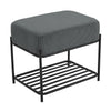 Small Corduroy Shoe Bench Upholstered Storage Footstool Bench Hallway Entryway