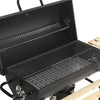 Heavy Duty BBQ Grill Large Charcoal Barrel Garden Barbecue Mini Smoker Wheels