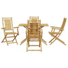 5 Piece Garden Dining Set Bamboo K0T6