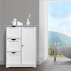 Storage Cabinet Bathroom Floor Cabinet Freestanding Storage Cupboard w/ 3 Drawer