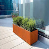 Red Rust Trough Plant Pot Garden Patio Planter Tub Outdoor Landscape Flower Box