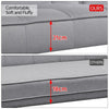 Modern Fabric Sofa Bed 3 Seater Click Clack Living Room Recliner Couch Sofa Grey