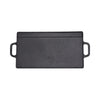 Cast Iron Griddle Plate Fry Pan Grill Bbq Cooking Skillet Double Side Reversible