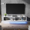 Floating TV Unit Cabinet Wall Mounted 140cm TV Stand High Gloss With LED Lights