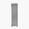 Grey Wooden Tall Boy 1 Drawer 4 Baskets Tall Unit Living Room Storage Unit