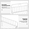 Metal Daybed Extendable Daybed to Single Size Bed-White