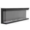 Electric 40 50 60 Inset Fireplace HD Panoramic Media Recessed Fire 3 Sided Glass