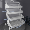 4-Layer Retail Shelve Shop Display Rack Metal Storage Stand Goods Showcase White