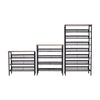 4/5/8 Tier Metal Shoe Rack Stand Space Save Storage Organiser Shelf with MDF Top