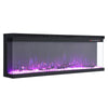 100inch Electric Fireplace Freestand/Inset Fire 3 Sided Panoramic 12 LED Color