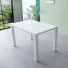 Modern Rectangular Dining Table White High Gloss MDF Wood Kitchen 120x80x75cm