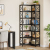 7-Tier Large Modern Corner Bookcase, Tall Corner Shelf Storage Display Rack