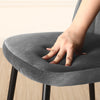Set of 2,4,6 Velvet Suede Dining Chairs Upholstered seat Ergnomic with Metal Leg