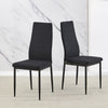 2/4/6 Dining Chairs Side Chairs High Back Velvet/Faux Leather Padded Seat Home
