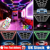 14 x Hexagon LED Lighting Car Detail Home Garage Workshop Retail Barber Car Van