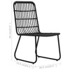5 Piece Outdoor Dining Set Poly Rattan and Glass