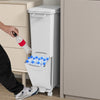 Plastic Step-on Trash Can Kitchen 3 in 1 Trash Can Garbage Can