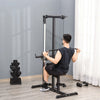 Exercise Pulley Machine Power Tower with Adjustable Seat and Cable Positions