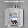 Corner Bathroom Cabinet Freestanding Bathroom Storage Unit W/ Adjustable Shelf