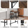 Breakfast Bar Table with 2 Glass holders 2 hooks Kitchen Long Dining High Table