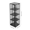 4 Tier Metal Storage Shelving Unit File Cabinet Shelf Mobile Bookcase Bookshelf