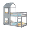 Wooden Bunk Beds Treehouse Bed Frame 3FT Single Cabin Kids Sleeper House Canopy