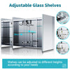 Large Bathroom Mirror Cabinet 1000x600 with LED Demister Shaver Socket 3 Colors