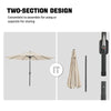 Garden Parasol Umbrella Patio Umbrella Beach Sun Umbrella 3M Cream Pcwcnnodphqkg