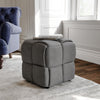Velvet Ottoman Bedding Footrest Upholstered Pouffe Stool Footstool Bench Grey UK