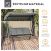 3 Seater Garden Swing Chair Patio Hammock Outdoor Bench Seat Canopy Steel Frame