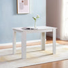 Modern White Dining Table for 2-4 Small Space Wooden Kitchen Table Writing Table