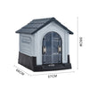 Plastic Pet House Cat Dog Kennel Steel Door Weatherproof Outdoor Animal Shelter
