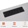 3 Drawers Bedside Table with Charging Station USB Ports LED Lights Sofa End Desk