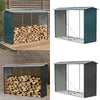 Galvanised Firewood Log Holder Wood Storage Rack Cabin LogStore Bike Garden Shed